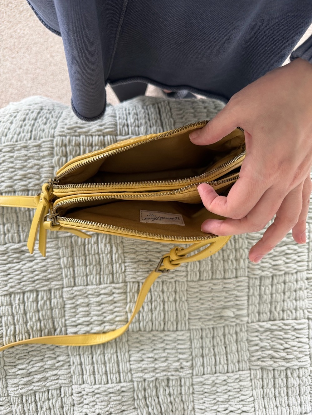 Universal Thread Yellow Woven Crossbody Bag - Women's Shoulder Purse - Picture 3 of 4